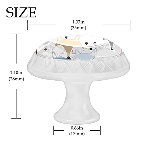 Boutons de tiroir renard lot de 12 poignées de meuble cuisine commode et armoire ronde