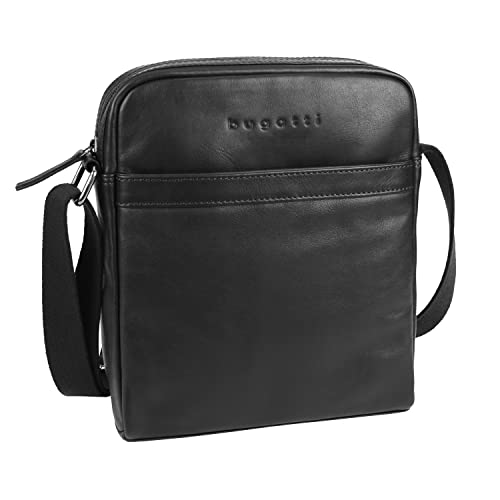 bugatti Corso Sacoche Homme Bandouliere Cuir, Petit Sac Bandoulière - Noir