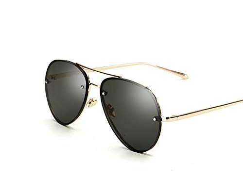 Image of Xpectrum Classic Double Bridge Metal Aviator Sunglasses for Women Men Trendy Retro UV400 Rimless Sun Glasses