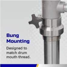 Miniatura 7 de COSMOSTAR Bomba de pistón neumática 11 para bombas de transferencia química de aceite de embalaje de teflón de tambor de 55 galones