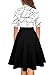 Business Casual Dress for Women Black and White Vintage Fit and Flare Knee Length Flattering Sunday Church Elegant Work Dresses XL