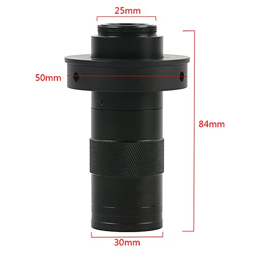 Microscope Accessories 100X Upgrade 130X Adjustable Zoom C Mount Lens Industrial Monocular Video Microscope Camera Lens for 25mm HDMI USB VGA Camera (Diameter : 50mm)