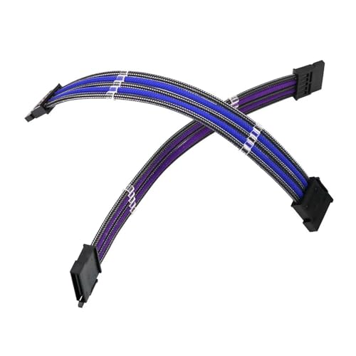 Cable Extensión de Energía SATA 15Pin Macho a Hembra 20 cm Blanco miniatura 3