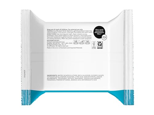 Amazon-Basics-Hydrating-Makeup-Remover-Wipes-150-wipes-Pack-of-6 Amazon Basics Hydrating Makeup Remover Wipes, 150 wipes (Pack of 6) - Image 3