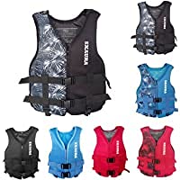 Swim Jackets for Adults,Water Sport Boating Jacket Outdoor Sports Vest Adults Jacket with Adjustable Safety Buckle Lightweight Waistcoat Water Sports Accessories for Sailing Surfing Kayaking (Black)