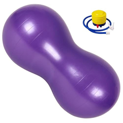 Wxyestna Peanut Ball Pelota de Ejercicio de maní antiexplosión de 35x18 Pulgadas con Bomba de Aire Espesar PVC Yoga Estilo 1 para el Embarazo