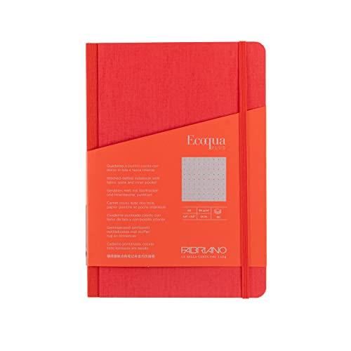 Carnet A5 à pois Fabriano Ecoqua Plus rouge pour ne plus perdre vos idées