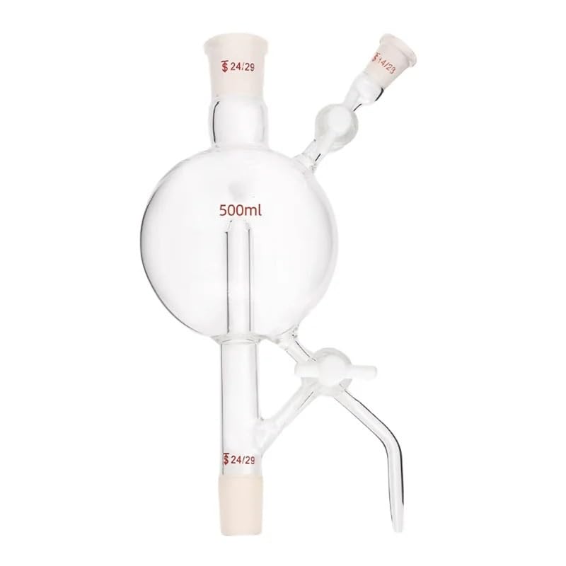 Solvent Distillation Head | Three-Way PTFE Piston | Laboratory Glassware for Solvent Processing(1000ml 24X24X14X14)