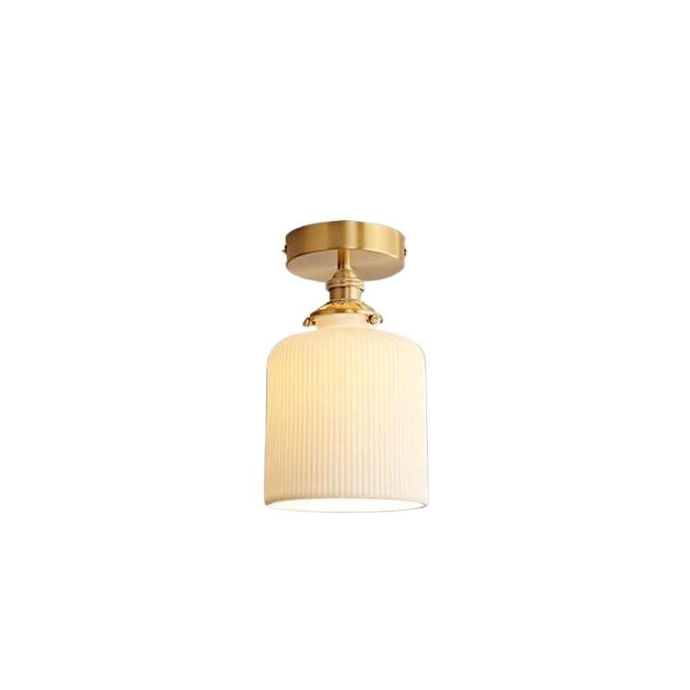 LYMSXAZOU Chandelier Ceramic Ceiling Lamp E14 Flush Mount Light Fixture - Japanese Style Indoor Lighting for Hallway, Balcony, Entryway, Foyer, Stairwell, Aisle, Loft, Restaurant
