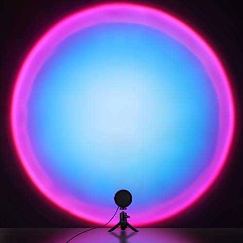 Homfu Rainbow Floor Lamp,Rainbow Projection Led Light,Network Red Light with USB Modern Floor Stand Night Light Projector Led Lamp Sunset Night Light for Home Party Living Room Lighting installations