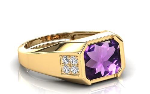 Bague Katela fait main en plaqué or sertie d'une pierre précieuse Jamuniya