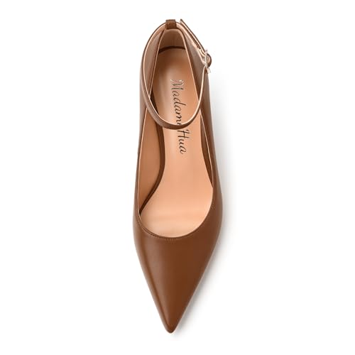 Women's Pumps, Pointed Toe High Heels Shoes for Women, Fashion Closed Toe Ankle Strap Dress Pump Shoes3