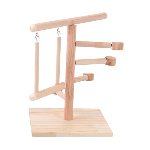 Mikikit 1Pc Bird Stand Parrot Swing Ladder for Budgies Lovebirds and Parakeets Stable and Play Accessory for Bird Exercise and Coordination Skills