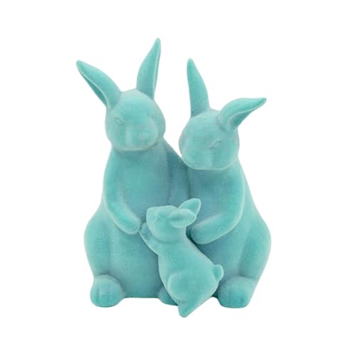 2026 Conejo de Pascua Resina de Resina de Conejo Minimalista para Hogar, Jardín Exterior (A, 13,5 x 16 x 22 cm)