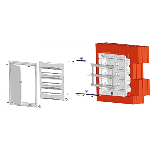 Rozdzielnica modułowa 5x18 podtynkowa/dzwi metal/ IP40 ERP18-5 DIDO 001101216 eti-polam 3838895610021