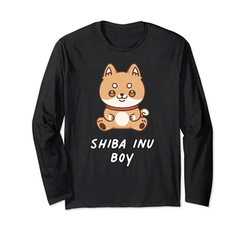 Shiba Inu Ragazzo Kawaii Cane Giapponese Amante dei cani Maglia a Manica
