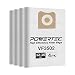 POWERTEC 75002P2 12-16 Gal Dry Wet Vac Filters High Efficiency Replacement Filter Bag for Ridgid VF3502 - 4 Pack