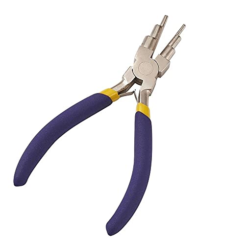 Pinces à fabriquer des cautions Pinces à bijoux Pince à former des boucles de fil à six sections Pinces à bec rond Outils de fabrication de bijoux Outil de formage de boucles de fil avec poignée