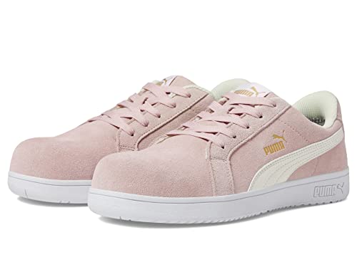 Image of Puma Safety Iconic Suede Women's Fiberglass Toe El Industrial Shoe, Pink Eh, 7.5