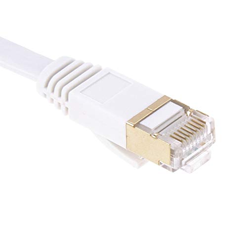 Kglsfjop 1m Gold Plated Head CAT7 High Speed 10Gbps Ultra-Thin Flat Ethernet Network LAN Cable (Color : Color6)