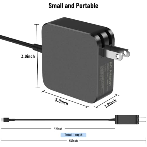 Image of 65W 60W USB C Charger Compatible with ROG Ally X /Steam Deck /Legion Go S