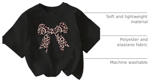 Image of RoseSeek Girl's Graphic Tee Shirt Short Sleeve Round Neck Preppy Casual Trendy Cute Summer Tops