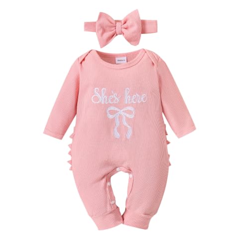 Mono corto de manga larga infantil, conjunto para bebé niña pequeña con estampado de otoño