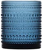 Fortessa D&V Jupiter Double Old Fashion Glass, 10 Ounce, Set of 6, Cornflower