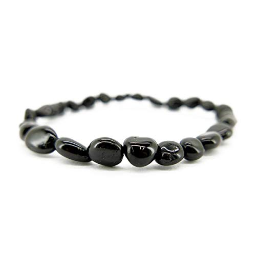 Pulsera Rodado de Turmalina Minerales y Cristales, Belleza Energética, Meditacion, Amuletos Espirituales