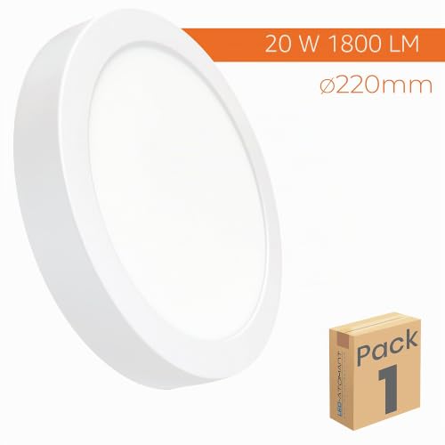 LED ATOMANT Plafonnier LED Saillie 220mm 20W Blanc Neutre 1800lm – vue 2