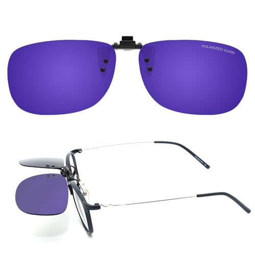 Image of MONICE Fishing Clip on Flip up Polarized Sunglasses Fit Over Prescription Glasses Driving UV Protection Gift Men Women