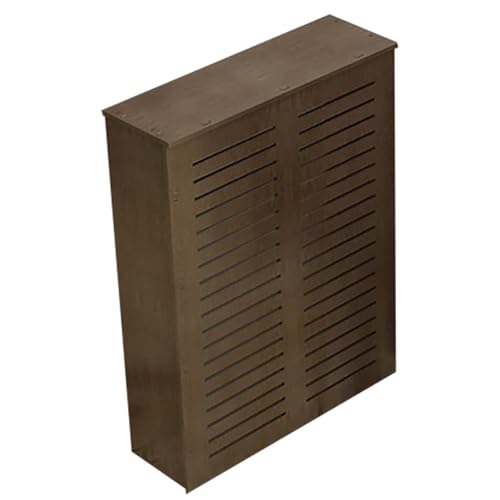 Design élégant à lattes pour ce cache-radiateur en bois de salon moderne - 2