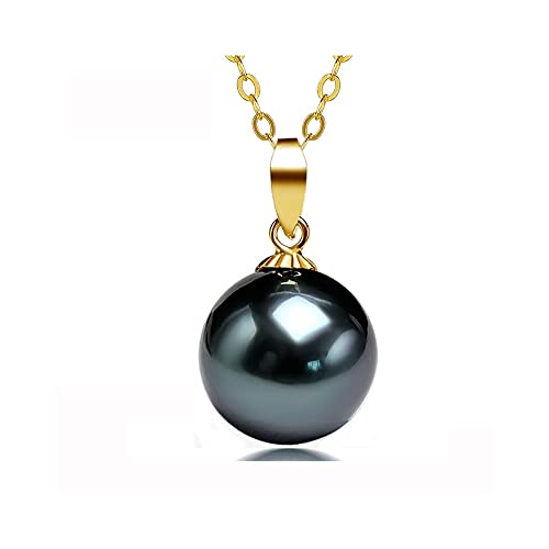 UMID authentic Tahiti Nanhai aquaculture Peacock Green Black Pearl AAA, 8-8.5mm, 11.5-12mm, 16mm Black pearl Sydney women's Pendant Necklace