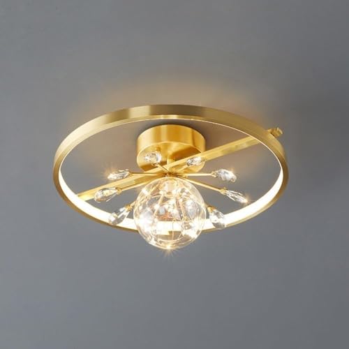 Plafonnier LED laiton moderne 45cm Selfless pour deco chambre enfant