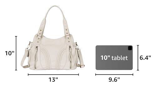 Image of Y2K Purses Hobo Bags for Women Roomy Washed Leather Handbags with Crossbody Strap