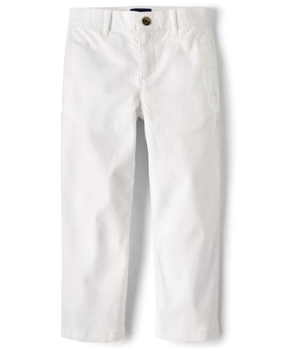The Childrens Place Boys Wide Leg Chino Pants Soft White 5