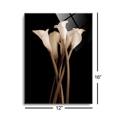 Soulfine Glass Wall Art, Frameless Tempered Glass Wall Art For Home Decor, 12"X16", (The Gathering) #TOP2