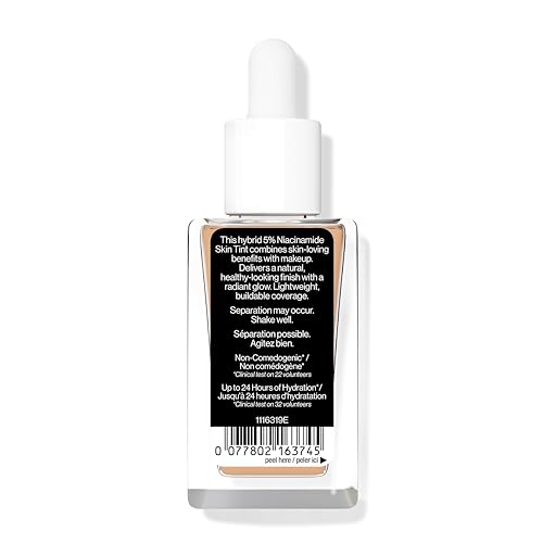 Image of wet n wild Bare Focus Skin Tint, 5% Niacinamide Enriched, Buildable Sheer Lightweight Coverage, Natural Radiant Finish, Hyaluronic & Vitamin Hydration Boost, Cruelty-Free & Vegan - Cream Beige