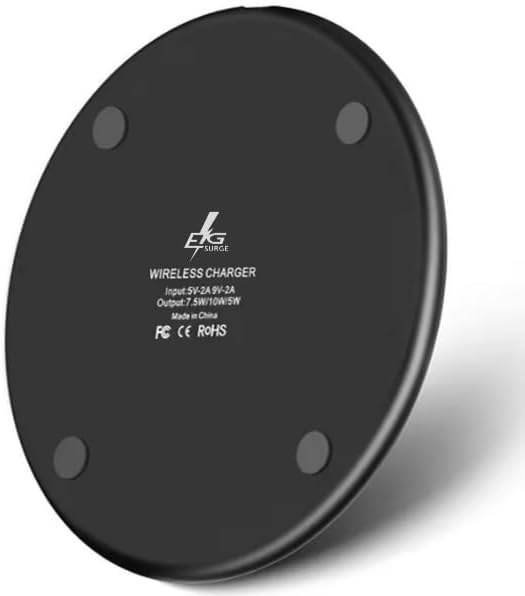 Miniatura 2 de Almohadilla de carga certificada Qi de 10 W, negro, carga rápida inalámbrica, compatible con modelos de iPhoneSamsungAndroid y más