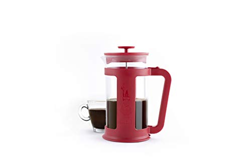 Image of Bialetti Coffee Press Smart, French Press for coffee or tea, borosilicate glass container, dishwasher safe, 1 ml - 34 Oz (8-cup), Red