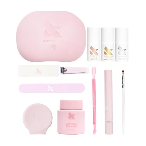 Olive & June Gel Mani System Set | Includes Nail Tools, Peel-Off ...