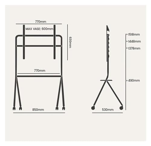 Soporte móvil para TV de 42-75 pulgadas con ruedas miniatura 2