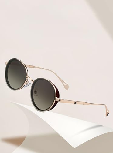 Image of Fashion Sunglasses for Women Metal Frame Round Shades Circular Sunnies(2A409)
