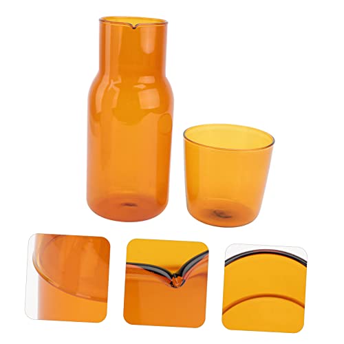 Set de vaso y tetera de vidrio transparente para agua miniatura 3