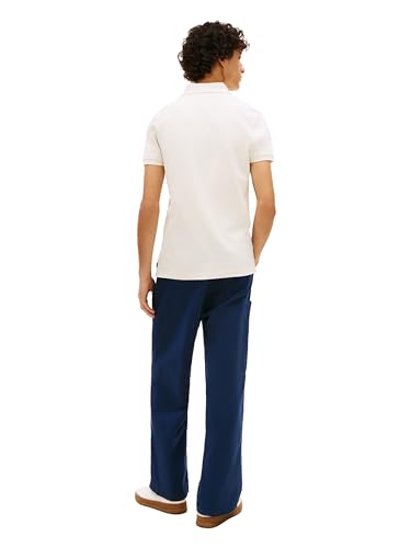 Image of Tommy Hilfiger Men's Short Sleeve Polo Shirts in Slim Fit with Stretch and Organic Pique Cotton
