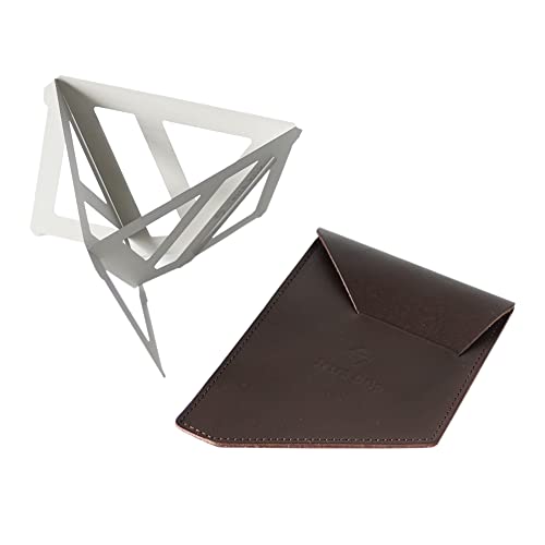 Munieq Tetra - Goteo Portátil Para Café 3,5 Tazas, Con Estuche De Cuero Munieq Tetra - Goteo Portátil Para Café 3,5 Tazas, Con Estuche De Cuero