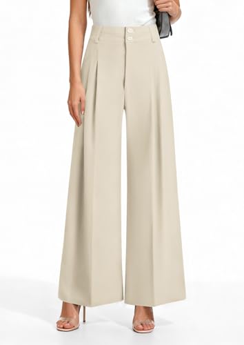 Image of PRETTYGARDEN Women's High Waisted Wide Leg Dress Pants