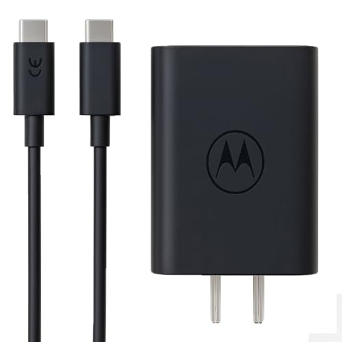 Image of Motorola Original 68W Gan Turbo Power USB C-Type Charger Compatible with Motorola Edge 60 Fusion /Edge 50 Fusion /Edge 50 Ultra /50 Pro /Razr 50 Ultra /Moto G45 /G54 /G64 /Moto E40 /Moto G35 (Moto 68W Combo)