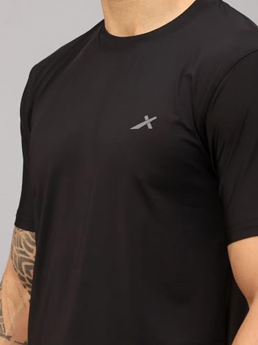 Image of VECTOR X Self Design Men Round Neck T-Shirt 100% Polyerster (Pack of 1)