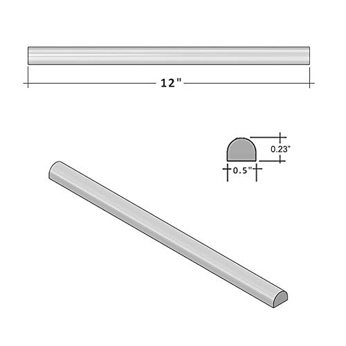 Dicofun Peel And Stick Tile Trim, 12" Decorative Kitchen Backsplash Trim Edge, Self Adhesive Tile Liner (Pack Of 10, Polished Grey) #TOP5